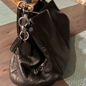 Coach Black Leather Shoulder Bag